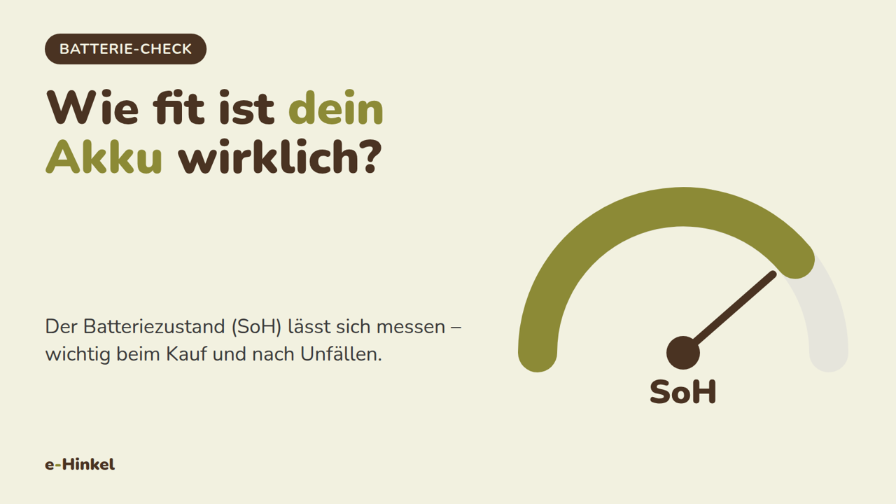 Batterie-Check: Wie fit ist dein Akku wirklich? Tachoanzeige für den Batteriezustand SoH